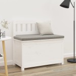 vidaXL Bancă, alb, 80x41x77 cm, lemn masiv de pin vidaXL Bancă, alb, 80x41x77 cm, lemn masiv de pin