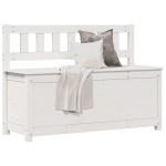 vidaXL Bancă, alb, 110x41x76,5 cm, lemn masiv de pin vidaXL Bancă, alb, 110x41x76,5 cm, lemn masiv de pin