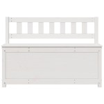 vidaXL Bancă, alb, 110x41x76,5 cm, lemn masiv de pin vidaXL Bancă, alb, 110x41x76,5 cm, lemn masiv de pin