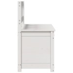 vidaXL Bancă, alb, 110x41x76,5 cm, lemn masiv de pin vidaXL Bancă, alb, 110x41x76,5 cm, lemn masiv de pin
