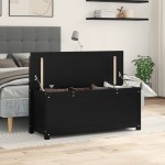 vidaXL Bancă, negru, 110x41x76,5 cm, lemn masiv de pin vidaXL Bancă, negru, 110x41x76,5 cm, lemn masiv de pin