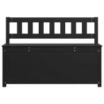 vidaXL Bancă, negru, 110x41x76,5 cm, lemn masiv de pin vidaXL Bancă, negru, 110x41x76,5 cm, lemn masiv de pin