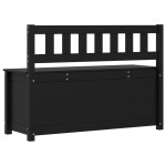 vidaXL Bancă, negru, 110x41x76,5 cm, lemn masiv de pin vidaXL Bancă, negru, 110x41x76,5 cm, lemn masiv de pin