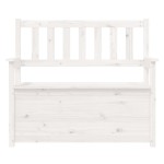 vidaXL Bancă, alb, 112,5x51,5x96,5 cm, lemn masiv de pin vidaXL Bancă, alb, 112,5x51,5x96,5 cm, lemn masiv de pin