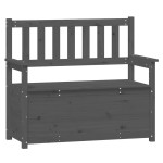 vidaXL Bancă, gri, 112,5x51,5x96,5 cm, lemn masiv de pin vidaXL Bancă, gri, 112,5x51,5x96,5 cm, lemn masiv de pin