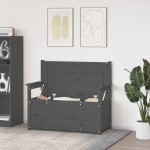 vidaXL Bancă, gri, 112,5x51,5x96,5 cm, lemn masiv de pin vidaXL Bancă, gri, 112,5x51,5x96,5 cm, lemn masiv de pin
