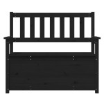 vidaXL Bancă, negru, 112,5x51,5x96,5 cm, lemn masiv de pin vidaXL Bancă, negru, 112,5x51,5x96,5 cm, lemn masiv de pin