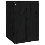 vidaXL Cutie de rufe, negru, 44x44x66 cm, lemn masiv de pin vidaXL Cutie de rufe, negru, 44x44x66 cm, lemn masiv de pin