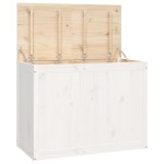 vidaXL Cutie de rufe, alb, 88,5x44x66 cm, lemn masiv de pin vidaXL Cutie de rufe, alb, 88,5x44x66 cm, lemn masiv de pin