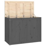 vidaXL Cutie de rufe, gri, 88,5x44x66 cm, lemn masiv de pin vidaXL Cutie de rufe, gri, 88,5x44x66 cm, lemn masiv de pin