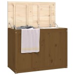 vidaXL Cutie de rufe, maro miere, 88,5x44x66 cm, lemn masiv de pin vidaXL Cutie de rufe, maro miere, 88,5x44x66 cm, lemn masiv de pin
