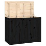 vidaXL Cutie de rufe, negru, 88,5x44x66 cm, lemn masiv de pin vidaXL Cutie de rufe, negru, 88,5x44x66 cm, lemn masiv de pin