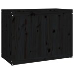 vidaXL Cutie de rufe, negru, 88,5x44x66 cm, lemn masiv de pin vidaXL Cutie de rufe, negru, 88,5x44x66 cm, lemn masiv de pin