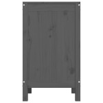 vidaXL Cutie de rufe, gri, 44x44x76 cm, lemn masiv de pin vidaXL Cutie de rufe, gri, 44x44x76 cm, lemn masiv de pin
