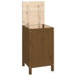 vidaXL Cutie de rufe, maro miere, 44x44x76 cm, lemn masiv de pin vidaXL Cutie de rufe, maro miere, 44x44x76 cm, lemn masiv de pin