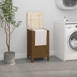 vidaXL Cutie de rufe, maro miere, 44x44x76 cm, lemn masiv de pin vidaXL Cutie de rufe, maro miere, 44x44x76 cm, lemn masiv de pin