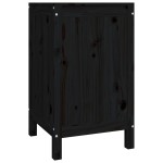 vidaXL Cutie de rufe, negru, 44x44x76 cm, lemn masiv de pin vidaXL Cutie de rufe, negru, 44x44x76 cm, lemn masiv de pin