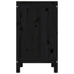 vidaXL Cutie de rufe, negru, 44x44x76 cm, lemn masiv de pin vidaXL Cutie de rufe, negru, 44x44x76 cm, lemn masiv de pin
