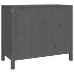 vidaXL Cutie de rufe, gri, 88,5x44x76 cm, lemn masiv de pin vidaXL Cutie de rufe, gri, 88,5x44x76 cm, lemn masiv de pin