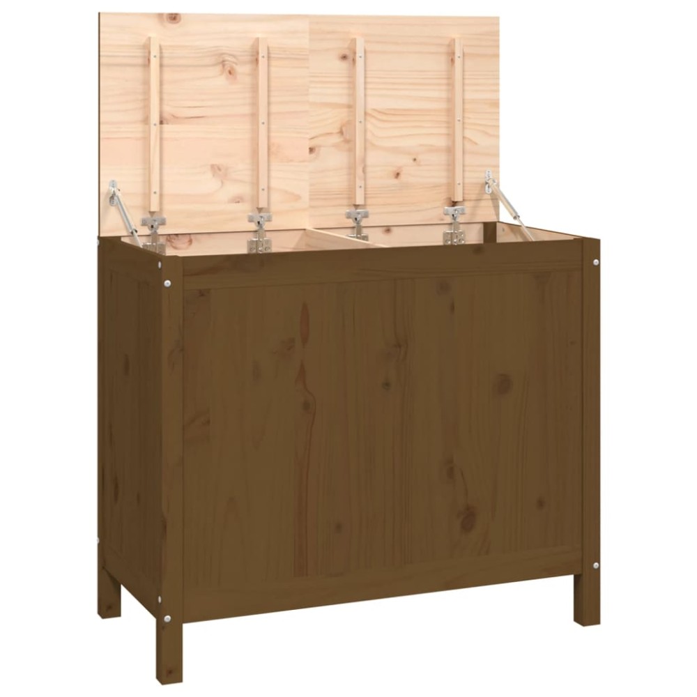 vidaXL Cutie de rufe, maro miere, 88,5x44x76 cm, lemn masiv de pin