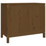 vidaXL Cutie de rufe, maro miere, 88,5x44x76 cm, lemn masiv de pin vidaXL Cutie de rufe, maro miere, 88,5x44x76 cm, lemn masiv de pin