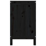 vidaXL Cutie de rufe, negru, 88,5x44x76 cm, lemn masiv de pin vidaXL Cutie de rufe, negru, 88,5x44x76 cm, lemn masiv de pin