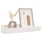 vidaXL Rafturi de perete, 2 buc., alb, 50x12x9 cm, lemn masiv de pin