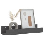 vidaXL Rafturi de perete, 2 buc., gri, 50x12x9 cm, lemn masiv de pin vidaXL Rafturi de perete, 2 buc., gri, 50x12x9 cm, lemn masiv de pin