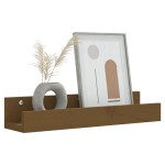 vidaXL Rafturi de perete 2 buc. maro miere 50x12x9 cm lemn masiv pin vidaXL Rafturi de perete 2 buc. maro miere 50x12x9 cm lemn masiv pin