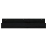 vidaXL Rafturi de perete, 2 buc., negru, 50x12x9 cm, lemn masiv de pin vidaXL Rafturi de perete, 2 buc., negru, 50x12x9 cm, lemn masiv de pin