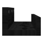 vidaXL Rafturi de perete, 2 buc., negru, 50x12x9 cm, lemn masiv de pin vidaXL Rafturi de perete, 2 buc., negru, 50x12x9 cm, lemn masiv de pin