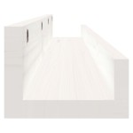 vidaXL Rafturi de perete, 2 buc., alb, 80x12x9 cm, lemn masiv de pin