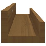 vidaXL Rafturi de perete 2 buc. maro miere 80x12x9 cm lemn masiv pin vidaXL Rafturi de perete 2 buc. maro miere 80x12x9 cm lemn masiv pin