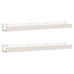 vidaXL Rafturi de perete, 2 buc., alb, 110x12x9 cm, lemn masiv de pin vidaXL Rafturi de perete, 2 buc., alb, 110x12x9 cm, lemn masiv de pin