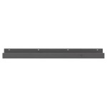 vidaXL Rafturi de perete, 2 buc., gri, 110x12x9 cm, lemn masiv de pin