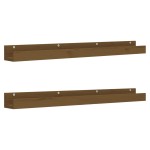 vidaXL Rafturi de perete 2 buc. maro miere 110x12x9 cm lemn masiv pin vidaXL Rafturi de perete 2 buc. maro miere 110x12x9 cm lemn masiv pin