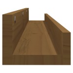 vidaXL Rafturi de perete 2 buc. maro miere 110x12x9 cm lemn masiv pin vidaXL Rafturi de perete 2 buc. maro miere 110x12x9 cm lemn masiv pin