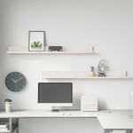 vidaXL Rafturi de perete, 2 buc., alb, 110x11x9 cm, lemn masiv de pin