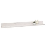 vidaXL Rafturi de perete, 2 buc., alb, 110x11x9 cm, lemn masiv de pin