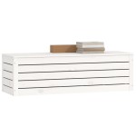vidaXL Cutie de depozitare, alb, 109x36,5x33 cm, lemn masiv de pin vidaXL Cutie de depozitare, alb, 109x36,5x33 cm, lemn masiv de pin