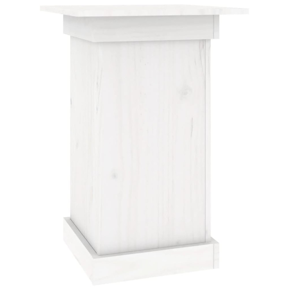 vidaXL Suport pentru flori, alb, 40x40x60 cm, lemn masiv de pin