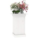 vidaXL Suport pentru flori, alb, 40x40x60 cm, lemn masiv de pin vidaXL Suport pentru flori, alb, 40x40x60 cm, lemn masiv de pin