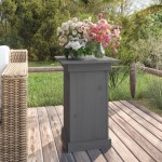 vidaXL Suport pentru flori, gri, 40x40x60 cm, lemn masiv de pin vidaXL Suport pentru flori, gri, 40x40x60 cm, lemn masiv de pin