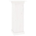 vidaXL Suport pentru flori, alb, 40x40x90 cm, lemn masiv de pin