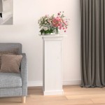 vidaXL Suport pentru flori, alb, 40x40x90 cm, lemn masiv de pin