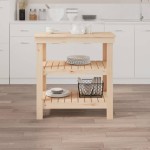 vidaXL Banc de lucru, 78,5x50x80 cm, lemn masiv pin vidaXL Banc de lucru, 78,5x50x80 cm, lemn masiv pin
