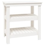 vidaXL Banc de lucru, alb, 78,5x50x80 cm, lemn masiv pin vidaXL Banc de lucru, alb, 78,5x50x80 cm, lemn masiv pin