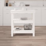 vidaXL Banc de lucru, alb, 78,5x50x80 cm, lemn masiv pin vidaXL Banc de lucru, alb, 78,5x50x80 cm, lemn masiv pin