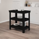 vidaXL Banc de lucru, negru, 78,5x50x80 cm, lemn masiv pin vidaXL Banc de lucru, negru, 78,5x50x80 cm, lemn masiv pin