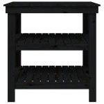 vidaXL Banc de lucru, negru, 78,5x50x80 cm, lemn masiv pin vidaXL Banc de lucru, negru, 78,5x50x80 cm, lemn masiv pin
